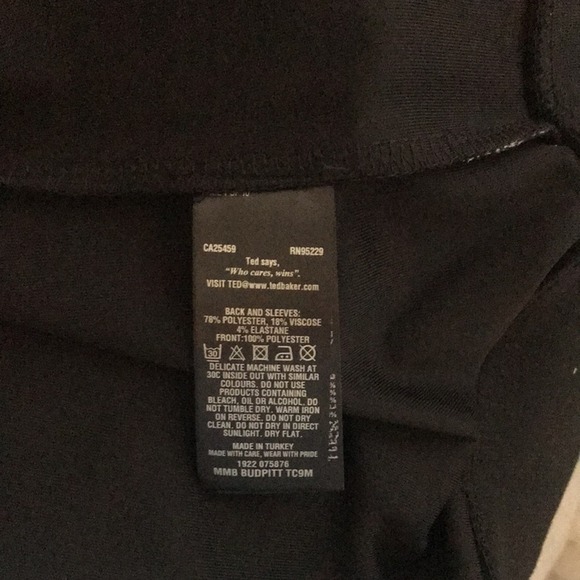 Ted Baker Black Tall Fit light weight Full Zip and Snap Bomber jacket size 4 - Picture 6 of 12